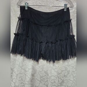 Sheer Black Medium Size Mini Skirt